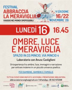 OMBRE, LUCE E MERAVIGLIA